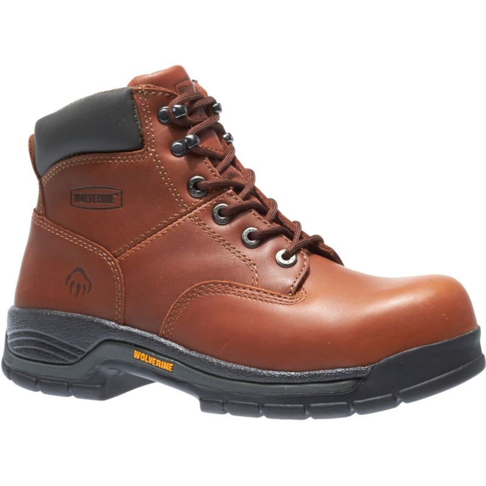 Wolverine Mens Harrison Steel Toe 6" Brown Boots (NWT)
